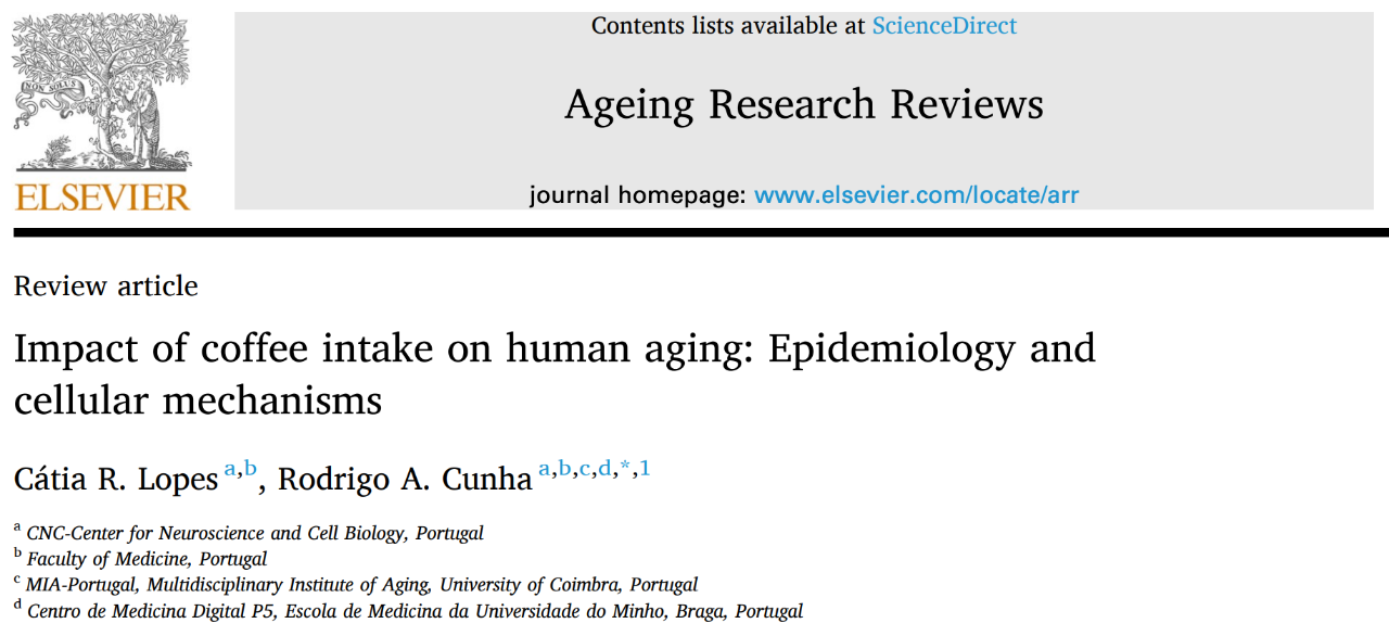 Impact of coffee intake on human aging: Epidemiology and cellular mechanisms