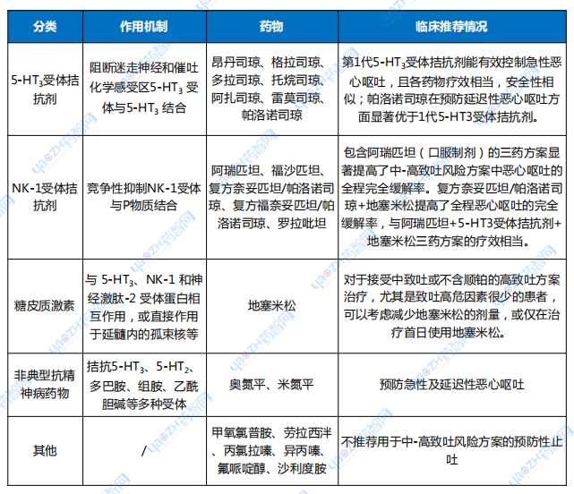 表2 AINV治療藥物分類及指南推薦情況