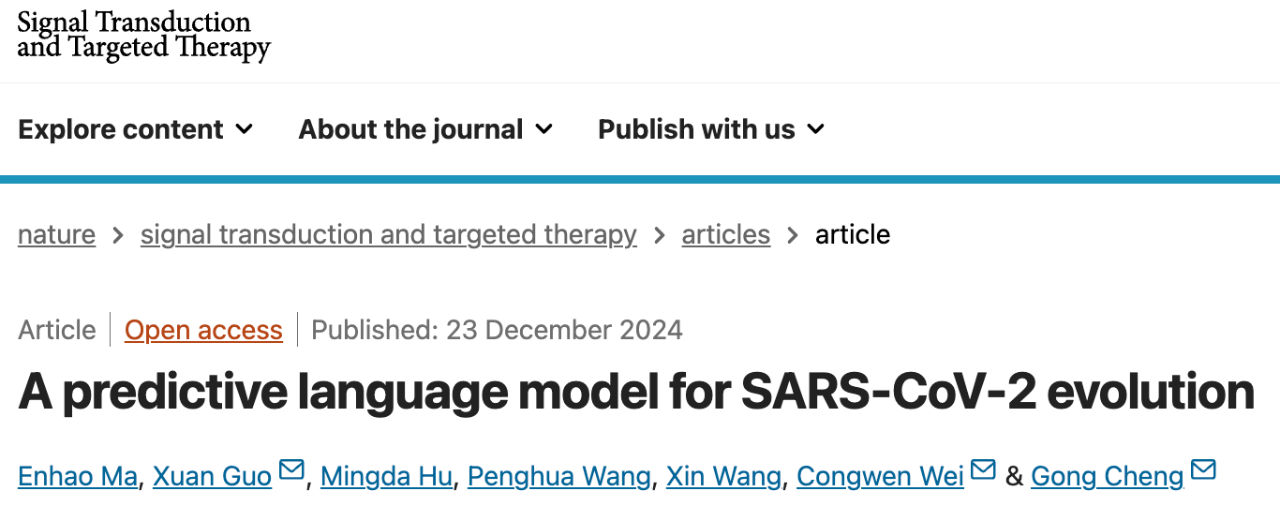 A predictive language model for SARS-CoV-2 evolution