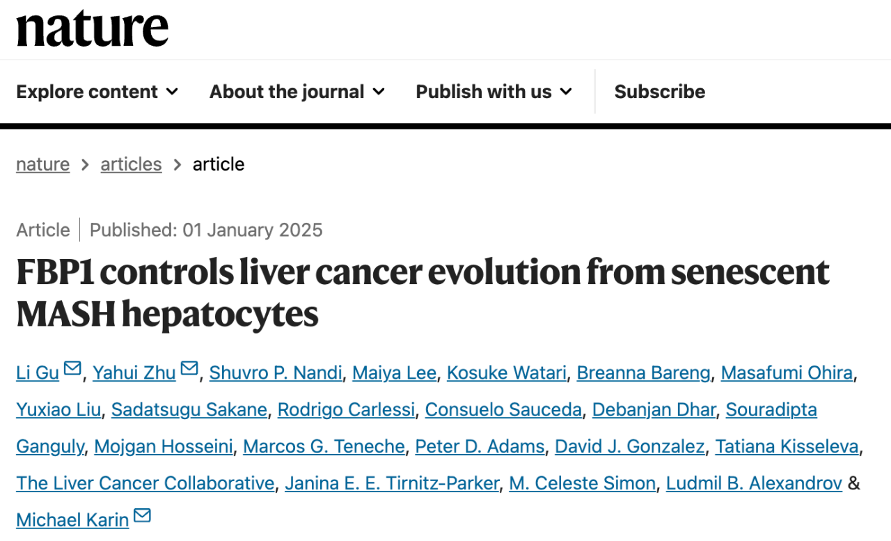 FBP1 controls liver cancer evolution from senescent MASH hepatocytes