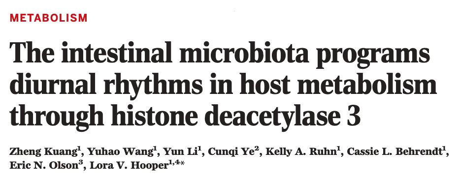 The intestinal microbiota programs diurnal rhythms in host metabolism through histone deacetylase 3