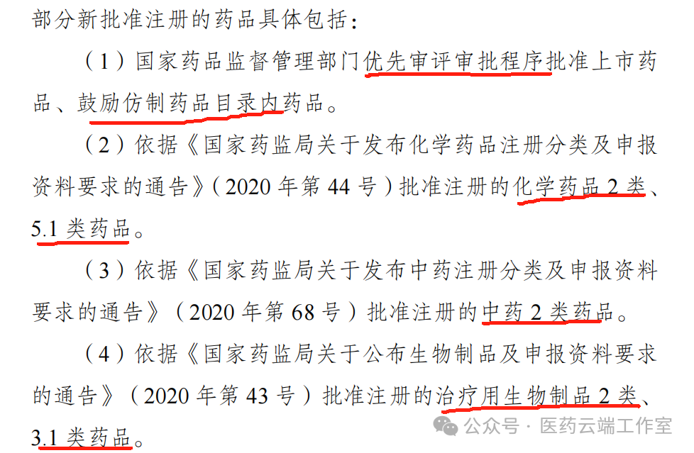 部分新批準(zhǔn)注冊的藥品具體包括