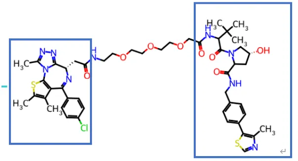 目標PROTAC分子結(jié)構(gòu)示意圖圖片