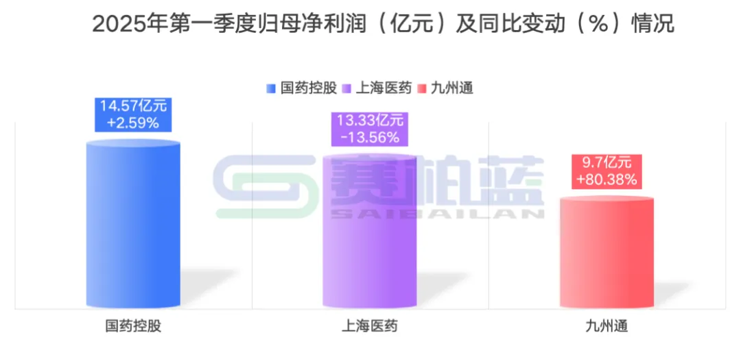 2025年第一季度歸母凈利潤(億元)及同比變動(%)情況