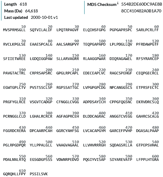 DLL3的氨基酸序列