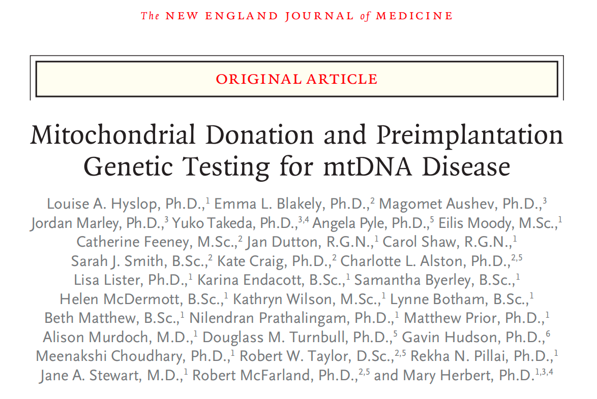此次發(fā)表在《新英格蘭醫(yī)學雜志》（NEJM）上的兩篇論文，首次詳細披露了紐卡斯爾生育中心的努力和成果。