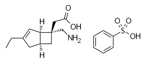 苯磺酸美洛加巴林結(jié)構(gòu)式
