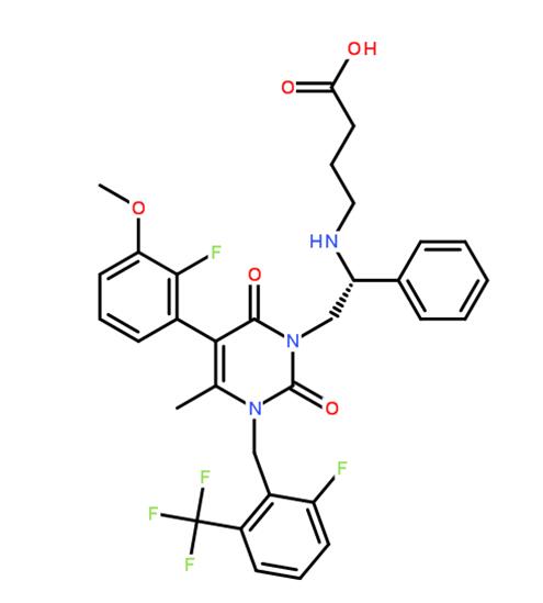 Elagolix的分子结构式