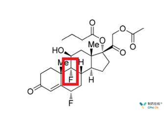 二氟泼尼酯（difluprednate）结构式