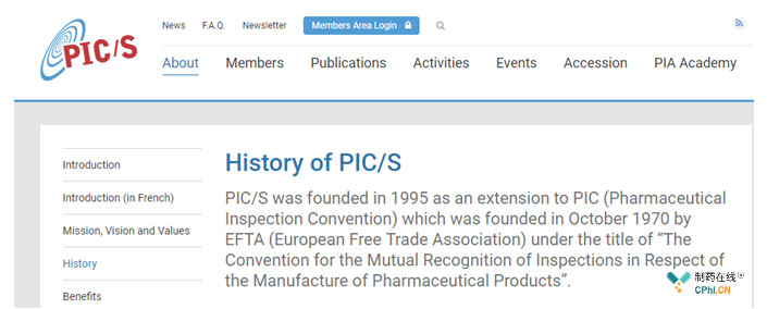 国际药品认证合作组织（PIC/S）前世今生