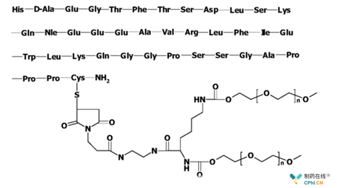 聚乙二醇洛塞那肽结构