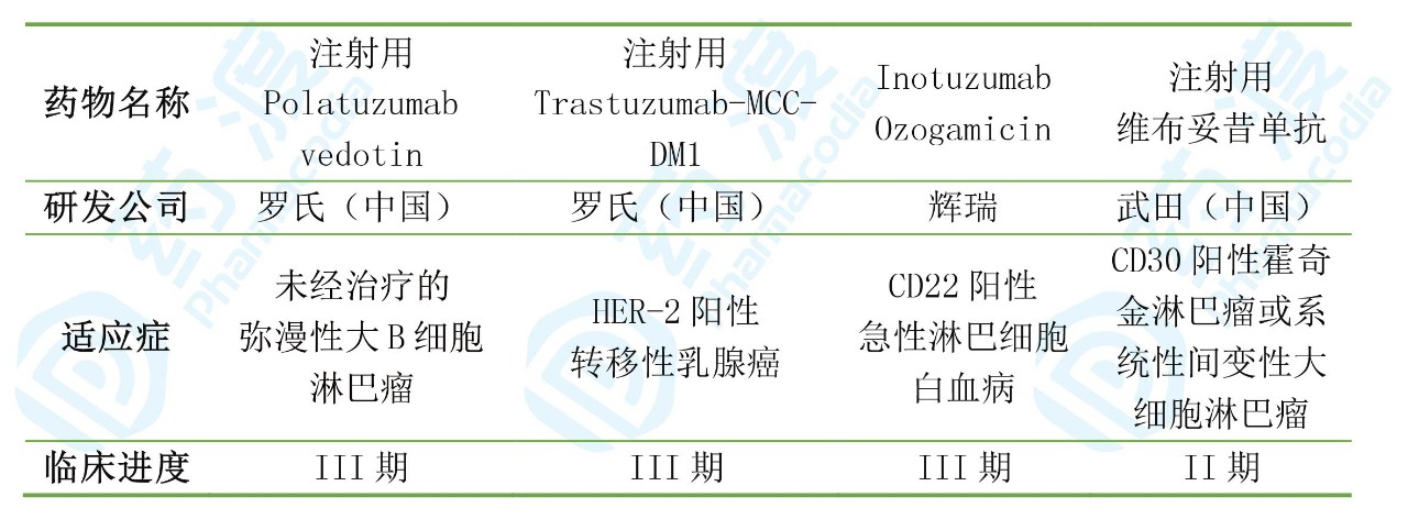 表3. 已上市ADC在中國研發(fā)情況一覽