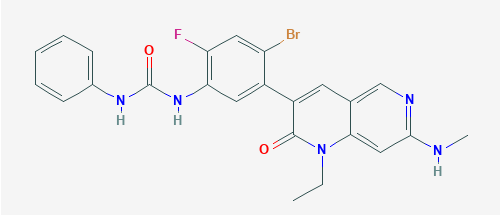 ▲Ripretinib分子结构式（图片来源：PubChem）