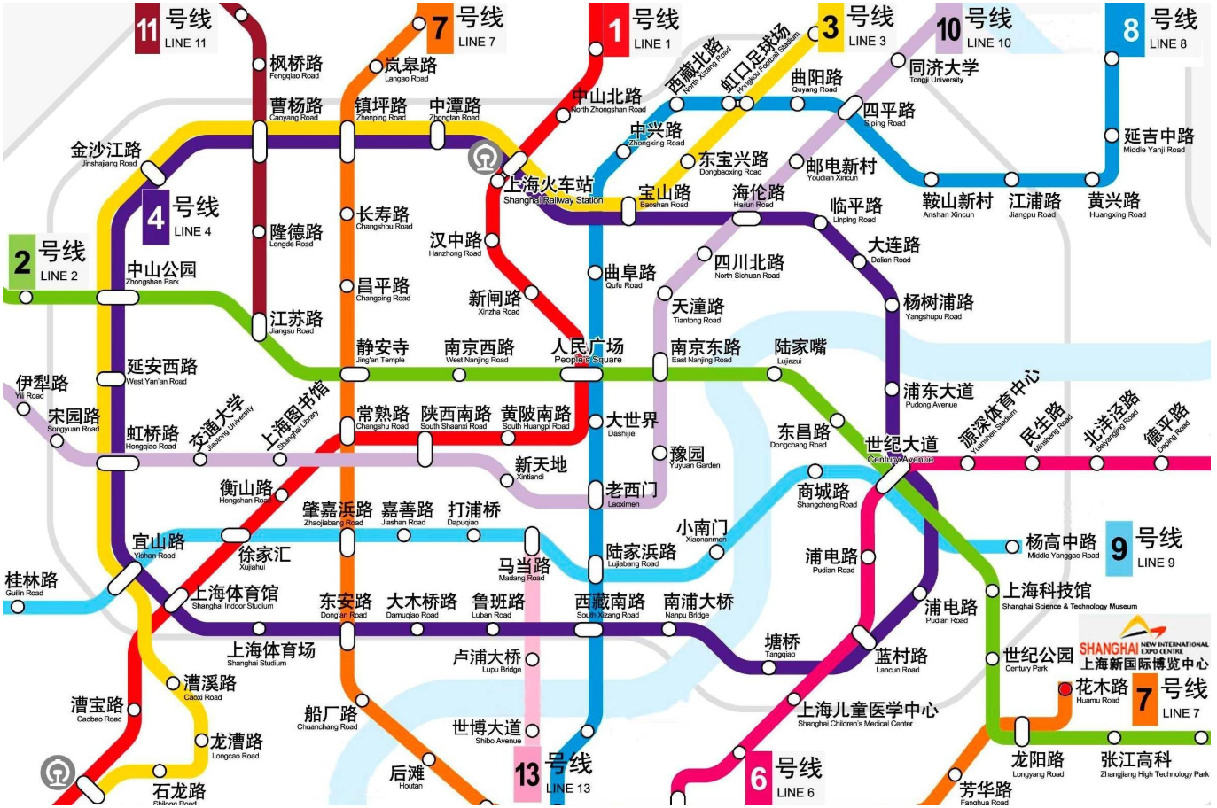 上海轨道交通线路图