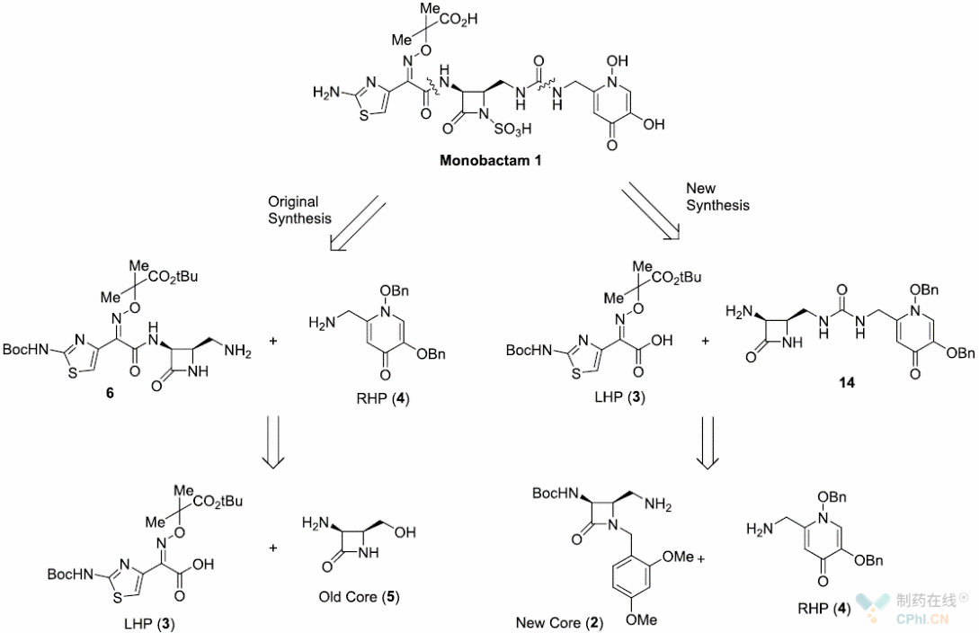 Monobactam 1分子结构及及其逆合成分析