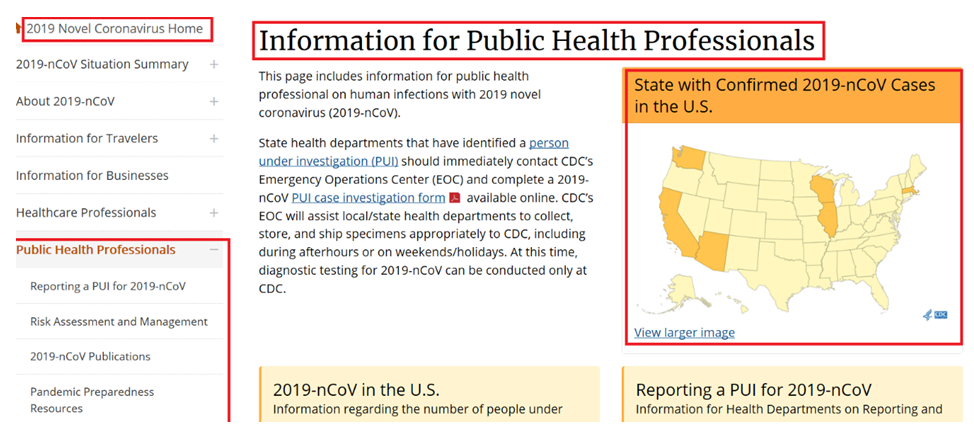 公共健康专业人员需要信息