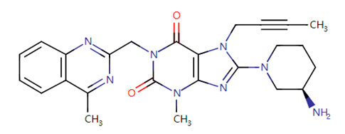 利格列汀（Linagliptin）结构式