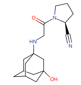 维格列汀（Vildagliptin）结构式