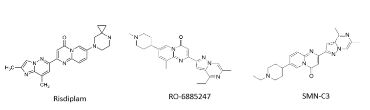 Risdiplam、RO-6885247及SMN-C3分子结构
