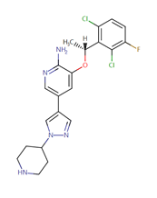 克唑替尼（Crizotinib）结构式