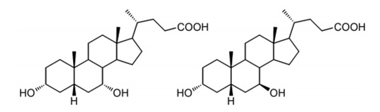 鹅去氧胆酸和熊去氧胆酸结构式