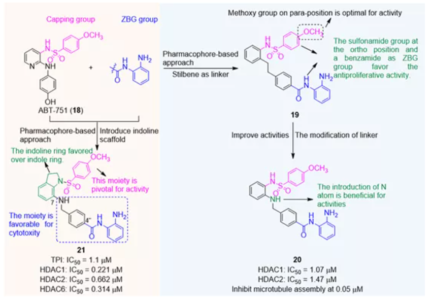 微管蛋白-HDAC雙靶點抑制劑的設(shè)計