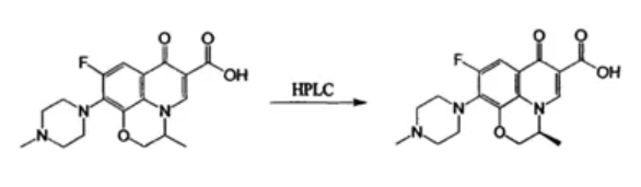 用HPLC直接拆分外消旋的氧氟沙星