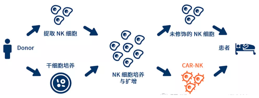  NK 细胞疗法主要流程