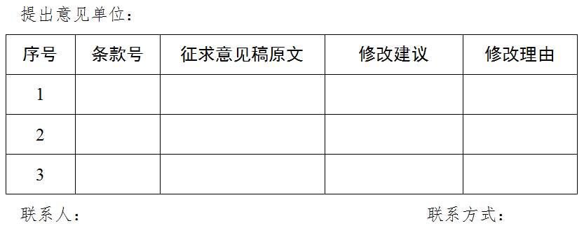 意见反馈表