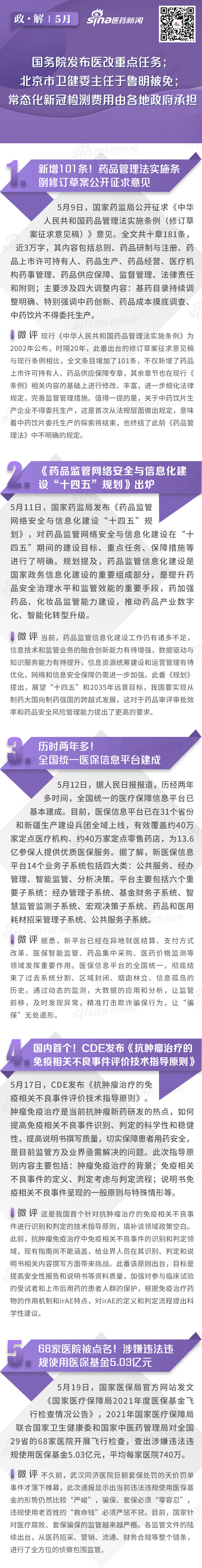 北京市卫健委主任于鲁明被免 常态化新冠检测费用由各地政府承担