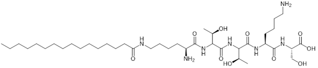 棕榈酰五肽-4化学结构
