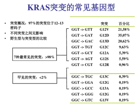 KRAS突变种类