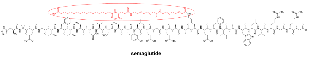  司美格鲁肽（semaglutide）结构式