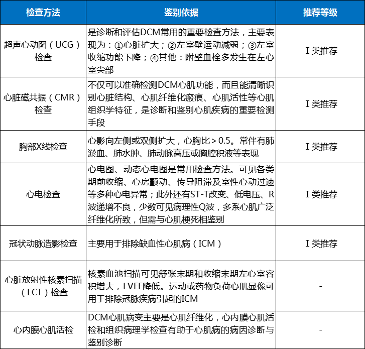 表2 擴(kuò)張型心肌病影像學(xué)檢查匯總