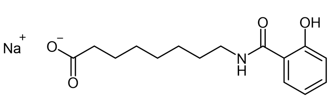 8-(2-羟基苯甲酰胺基)辛酸钠(SNAC)化学结构