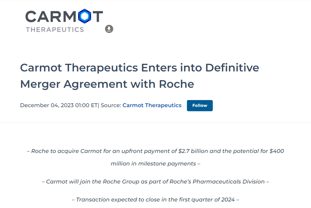 Carmot Therapeutics Inc.官网