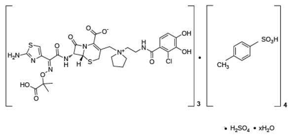 Cefiderocol Sulfate Tosylate结构式