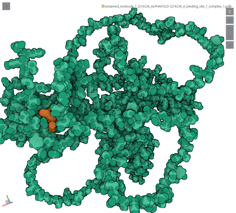 NPAI天然产物AI研发平台分子对接3D图（Physagulide Y与NRF2）