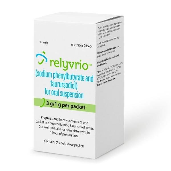 Relyvrio（苯丁酸钠和牛磺二醇）