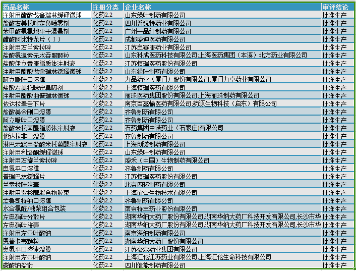 圖3：目前國內(nèi)已經(jīng)獲批的2.2類新藥