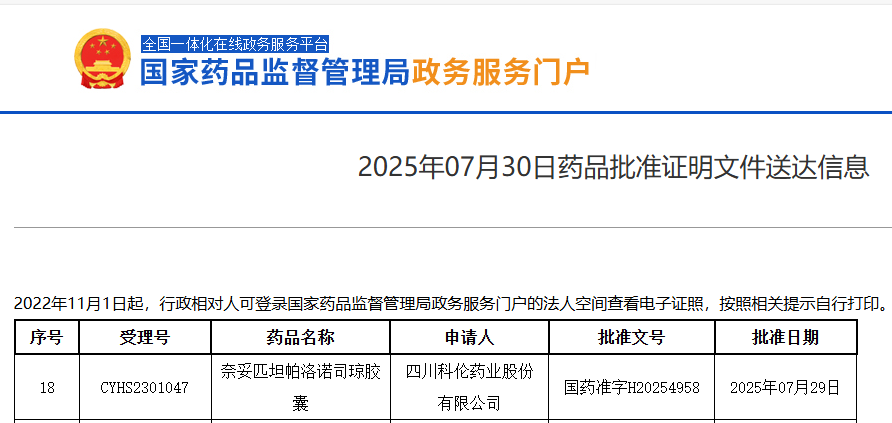 圖片來源：NMPA官網(wǎng)