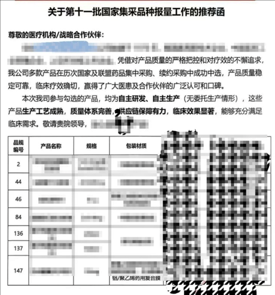 關(guān)于第十一批國(guó)家集采品種報(bào)量工作的推薦函