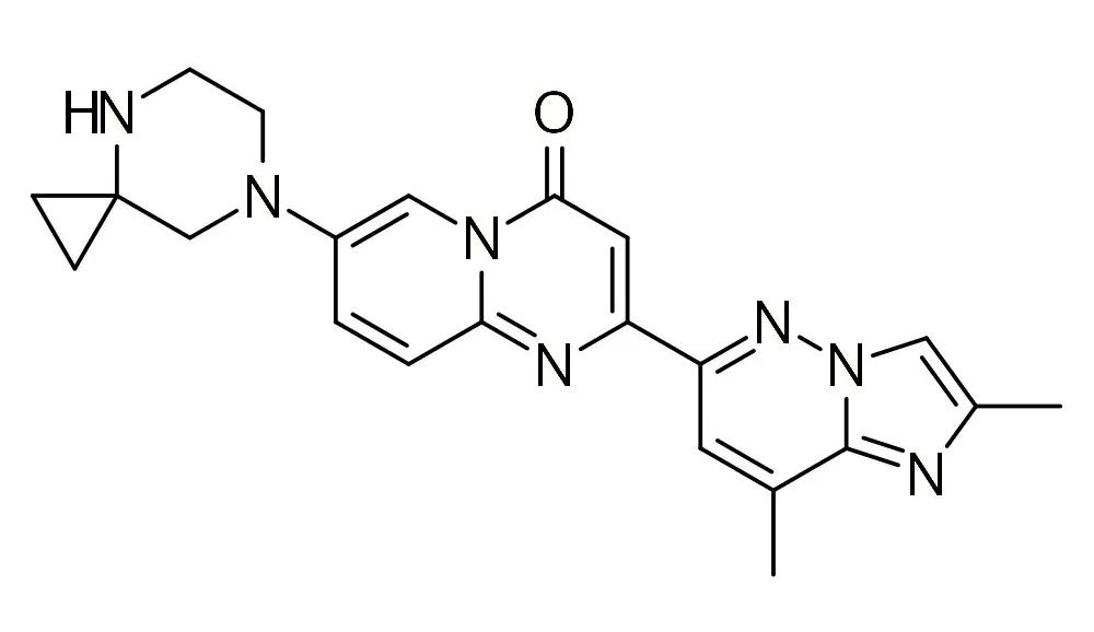 圖2. 利司撲蘭化學(xué)結構式，來(lái)源：藥渡數據