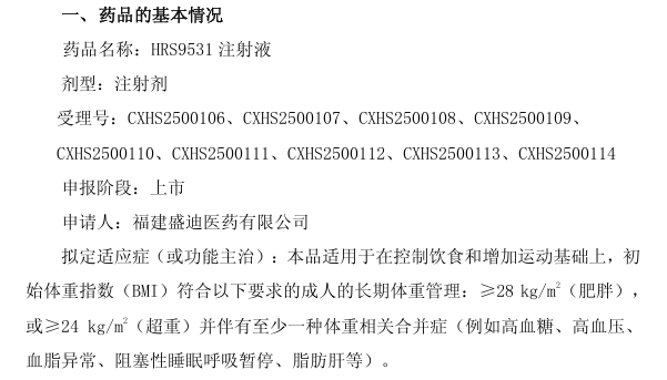 藥品的基本情況