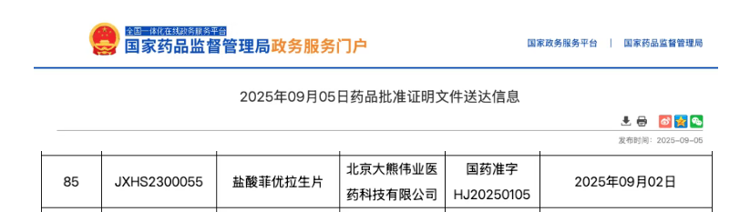 揚(yáng)子江藥業(yè)集團(tuán)引進(jìn)的新型抑酸藥"菲優(yōu)拉生"正式獲得NMPA批準(zhǔn)上市
