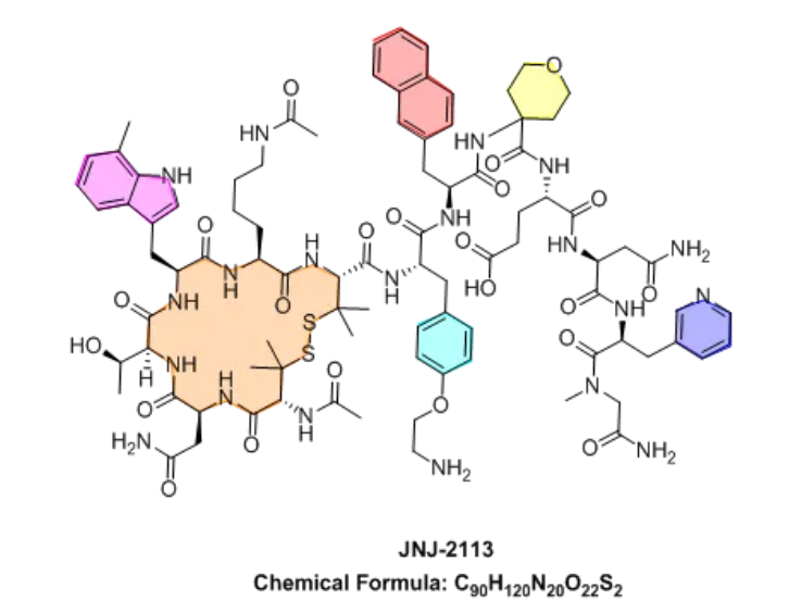 圖3 JNJ-2113的結(jié)構(gòu)及分子式