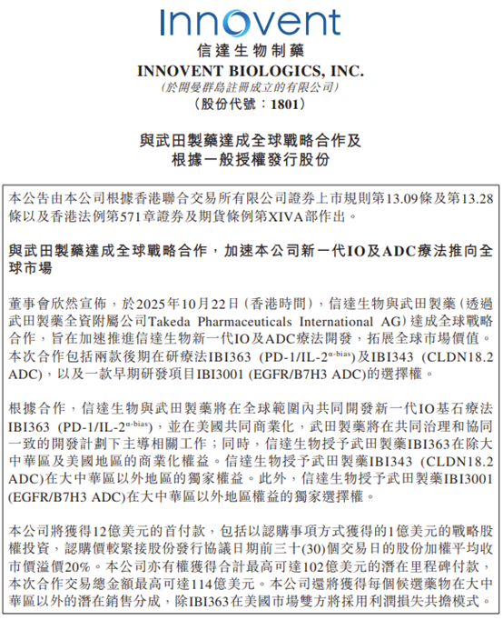 信達(dá)生物攜手武田 信達(dá)生物攜手武田