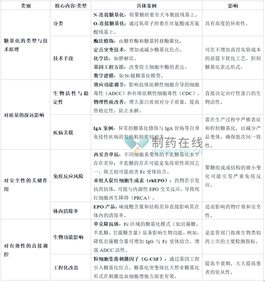 糖基化修饰的分类、技术原理及其对药物特性的影响